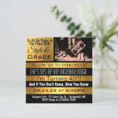 90のパーソナライズされたヒップホップ誕生会招待状 招待状 (スタンド正面)