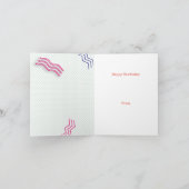 90のパーティーテーマパターン誕生日カード カード (内部)