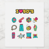 90のパーティーデコール、ワインラベル、ウォーターボトルラベル ワインラベル (シングルラベル)