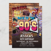 90のパーティー誕生日招待状 招待状 (正面/裏面)