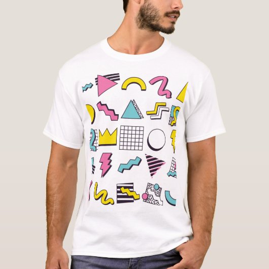 90のメンフィス:ポップ・アートのデザイン要素。 Tシャツ (正面)