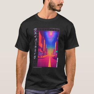 90のレトロSynthwave 日本の Vaporwave Otaku Aest Tシャツ