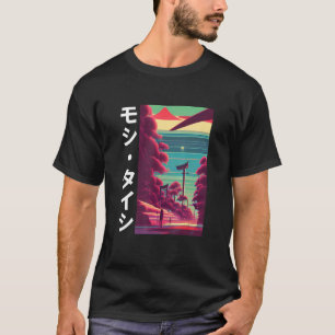 90のレトロSynthwave 日本の Vaporwave Otaku Aest Tシャツ