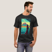 90のレトロSynthwave 日本の Vaporwave Otaku Aest Tシャツ (正面フル)