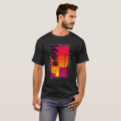 90のレトロSynthwave 日本の Vaporwave Otaku Aest Tシャツ (正面フル)