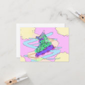 90のローラーブレード(ばちゃばちゃ)跳ねるマグ カード (正面/裏面インサイチュ)