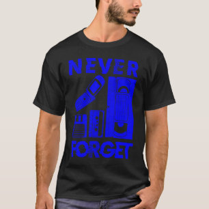 90の忘れフロッピーディスクのフリップフォンVHSを使用しない Tシャツ