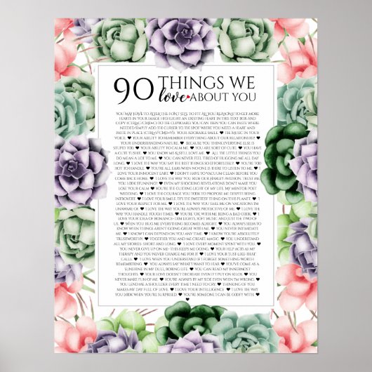 90の理由、私たちを愛している、45の理由、60歳の誕生日 ポスター (正面)