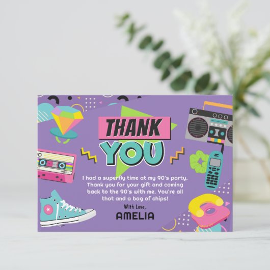 90の誕生日パーティーサンキューカード サンキューカード (スタンド正面)