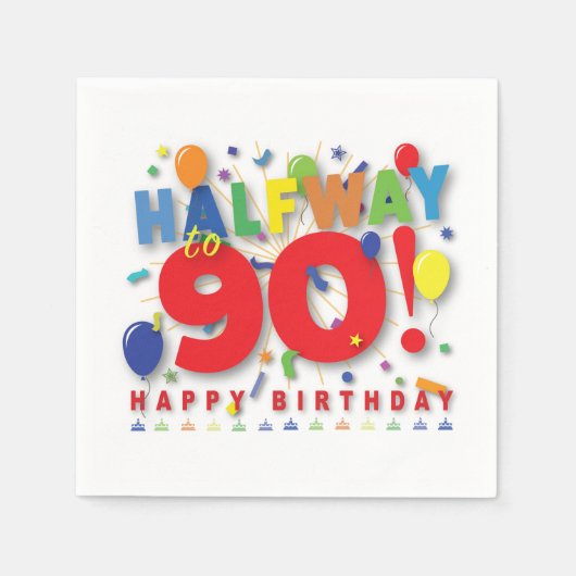 90の途中だ！ スタンダードカクテルナプキン (正面)