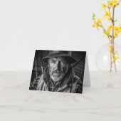 90の魚釣り写真カード カード (黄色い花)