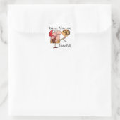 90は美しいTシャツとギフト ラウンドシール (バッグ)