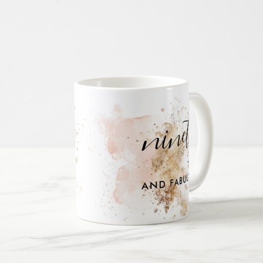 90エレガントと素晴らしい90誕生日マグギフト コーヒーマグカップ (正面右)