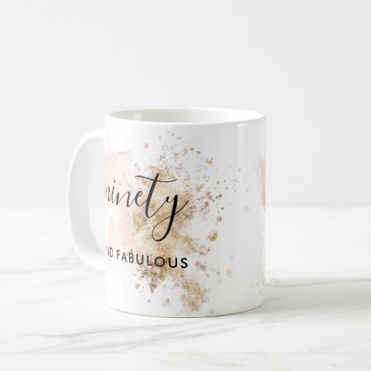90エレガントと素晴らしい90誕生日マグギフト コーヒーマグカップ (正面左)