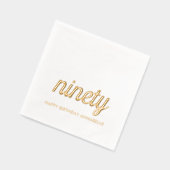 90エレガント誕生日ゴールドフォイルモダンナプキンス 箔ナプキン (左)