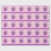 90エレガント誕生日ピンクグリッター付ストライプき ラッピングペーパー (フラット)