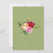 90エレガント誕生祝い水彩グリット 招待状 (裏面)