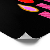 90カスタム番目の誕生日または任意の年ピンクのキャンドルV2 ポスター (角)