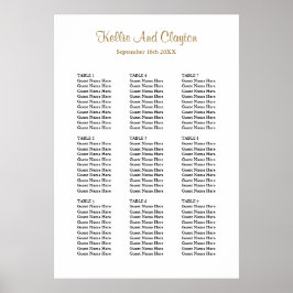 90シンプル結婚席表 ポスター