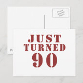 90ジャストターン誕生日 ポストカード (正面/裏面)