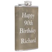 90スタイリッシュパーソナライズされた番目の誕生日デザイン フラスク (右)