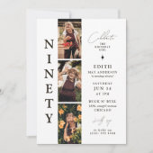 90スタイリッシュフォトストリップ90誕生日 招待状 (正面)