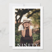 90スタイリッシュフォトストリップ90誕生日 招待状 (裏面)
