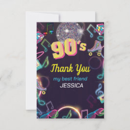 90ズネオンディスコビーブスレトロスタイトル サンキューカード