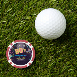 90ズネオンディスコビーブスレトロスタイトル ポーカーチップ
