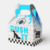 90ズボーイレトロヒップホップベビーシャワーネオンブルー フェイバーボックス (裏面サイド)