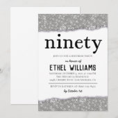 90ダイヤモンド誕生日招待状 招待状 (正面/裏面)