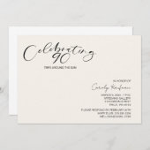 90トリップのまわりに・ザ・サンモダンバースデーパーティー 招待状 (正面/裏面)