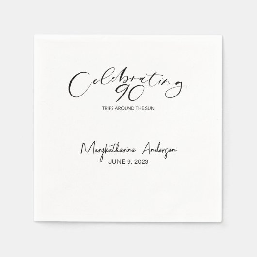 90トリップのまわりに・ザ・サン・バースデー・パーティー スタンダードカクテルナプキン (正面)