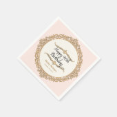 90ハッピーバースデーパーティーお祝いラウンドデコール スタンダードカクテルナプキン (角)