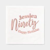 90ハッピーバースデー90th birthday party カスタム 箔ナプキン (正面)
