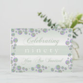 90パーソナライズされたバースデーパーティ招待状 招待状 (スタンド正面)