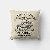 90パーソナライズされたヴィンテージ90th誕生日パーティー クッション (正面)