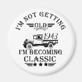 90パーソナライズされたヴィンテージ90th誕生日パーティー マグネット (正面)