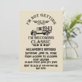 90パーソナライズされたヴィンテージ90th誕生日パーティー 招待状 (スタンド正面)