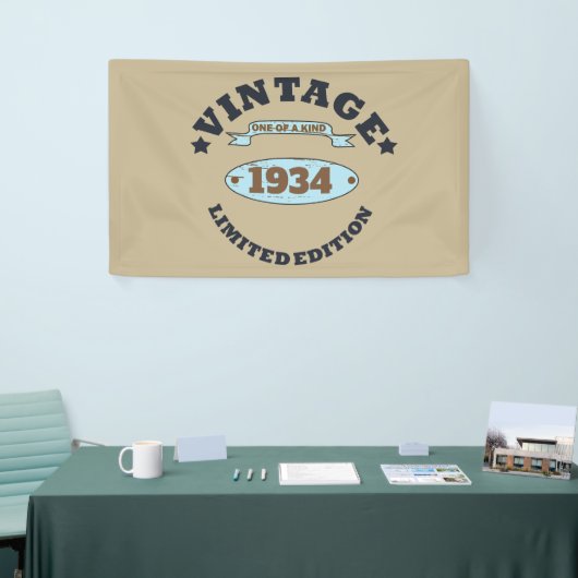 90パーソナライズされたヴィンテージ90th誕生日パーティー 横断幕 (トレードショー)