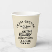90パーソナライズされたヴィンテージ90th誕生日パーティー 紙コップ (正面)
