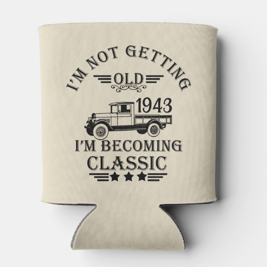 90パーソナライズされたヴィンテージ90th誕生日パーティー 缶クーラー (裏面)