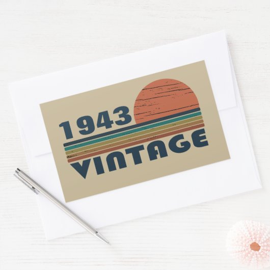 90パーソナライズされたヴィンテージ90th誕生日パーティー 長方形シール (封筒)