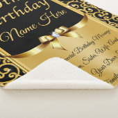 90パーソナライズされた歳の女性の贈り物アイディア シェルパブランケット (3/4)