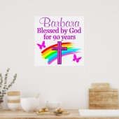 90パーソナライズされた番目の誕生日祈りの言葉 ポスター (キッチン)