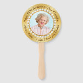 90パーソナライズされた誕生日のフォトパーティーの好意 ハンドファン (正面)