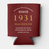 90パーソナライズされた誕生日1931赤金ゴールド巨大 缶クーラー (正面)