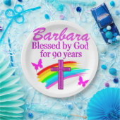 90パーソナライズされた賛美年のプレート ペーパープレート (パーティー)