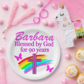 90パーソナライズされた賛美年のプレート ペーパープレート (パーティー)