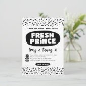 90ヒップホップ誕生日フレッシュプリンスラップのパーティー 招待状 (スタンド正面)